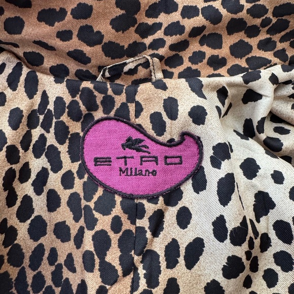 Etro Milano linen silk metallic bead crop blazer - Picture 9 of 15